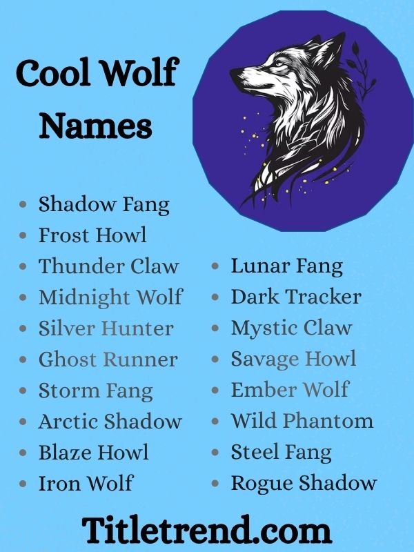 Cool Wolf Names