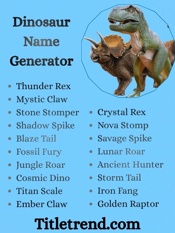 Dinosaur Name Generator