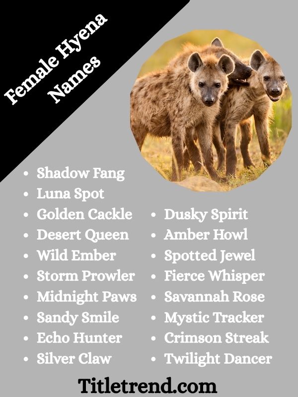 Female Hyena Names