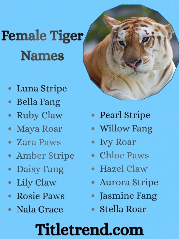Female Tiger Names