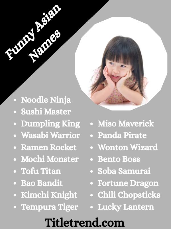 Funny Asian Names