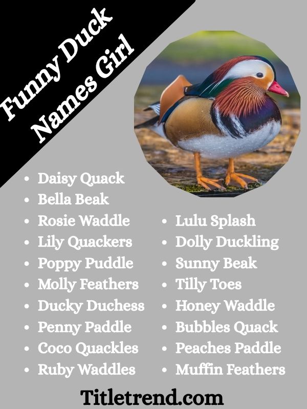 Funny Duck Names Girl