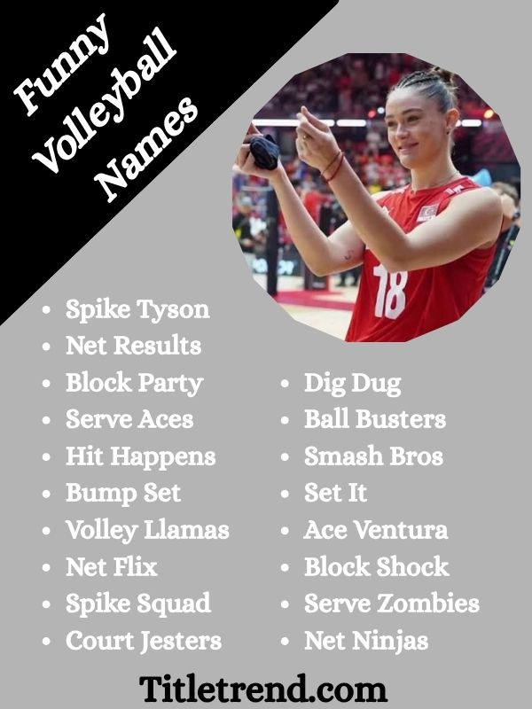 Funny Volleyball Names