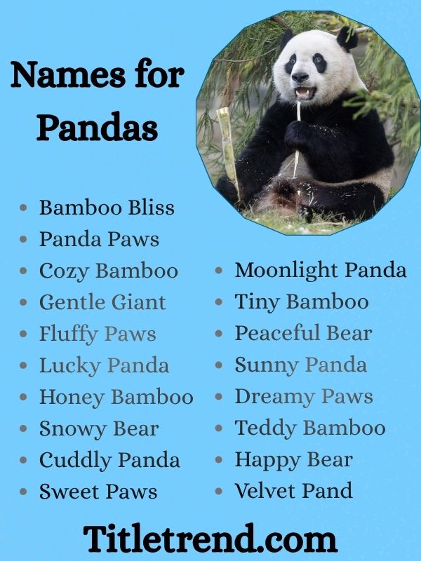 Names for Pandas