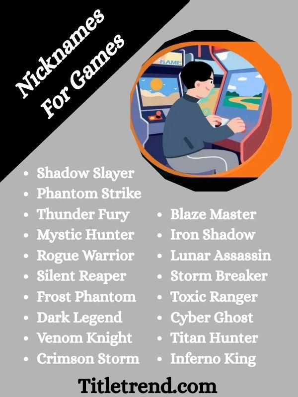 Nicknames For Games