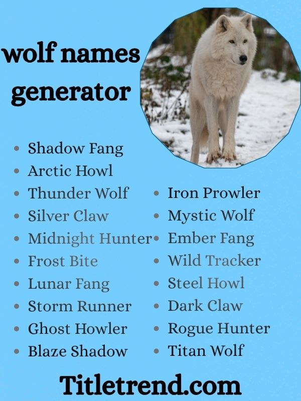 wolf names generator